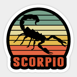 Retro Scorpio Zodiac Sign Sticker